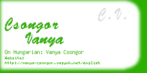 csongor vanya business card